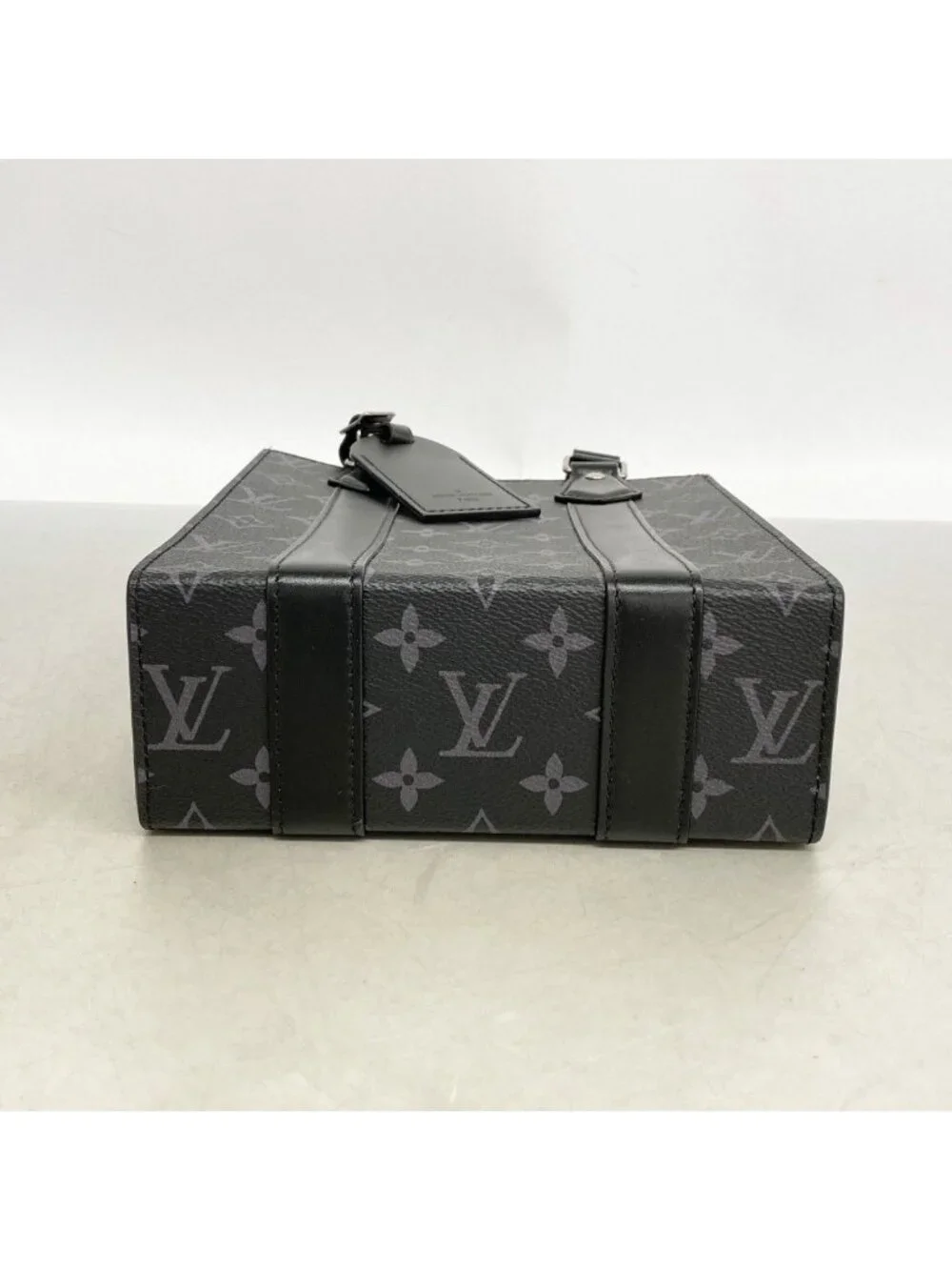 Louis Vuitton Handbag Monogram Eclipse Sac Plat Mini Black